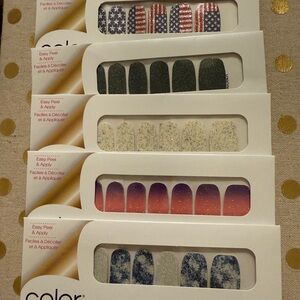 Bundle of 5 sets: Color Street Glitter and Ombre Nail Strips Collection